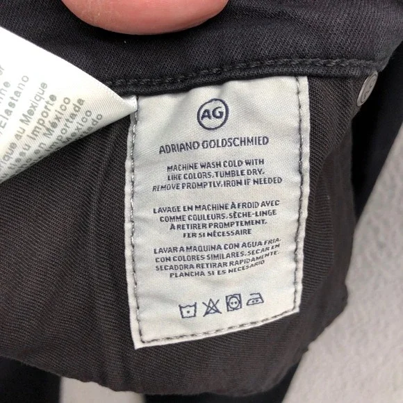 AG Adriano Goldschmied Legging Ankle Super Skinny Jeans Womens 32 14 Black New - Picture 13 of 16